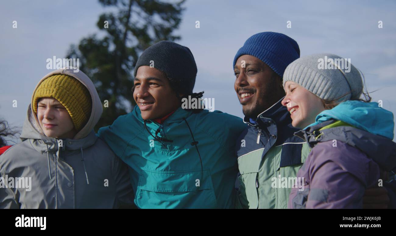 Group hikers posing on hi-res stock photography and images - Alamy