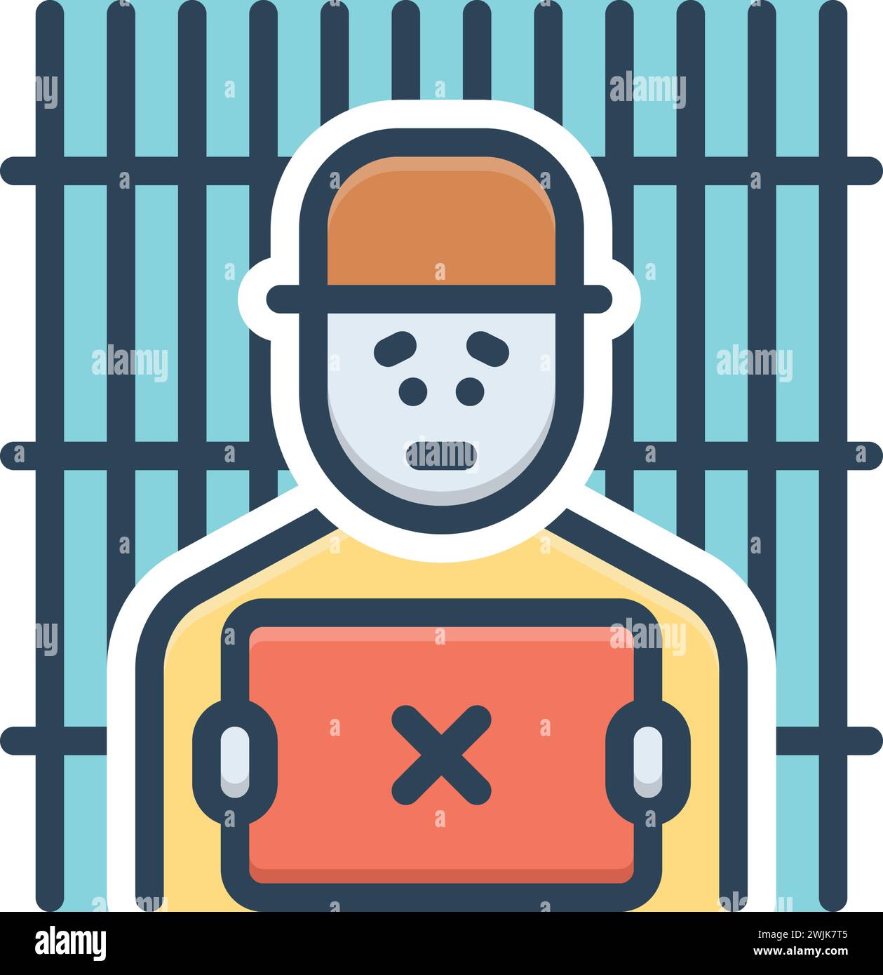 Icon for criminal,convicted Stock Vector