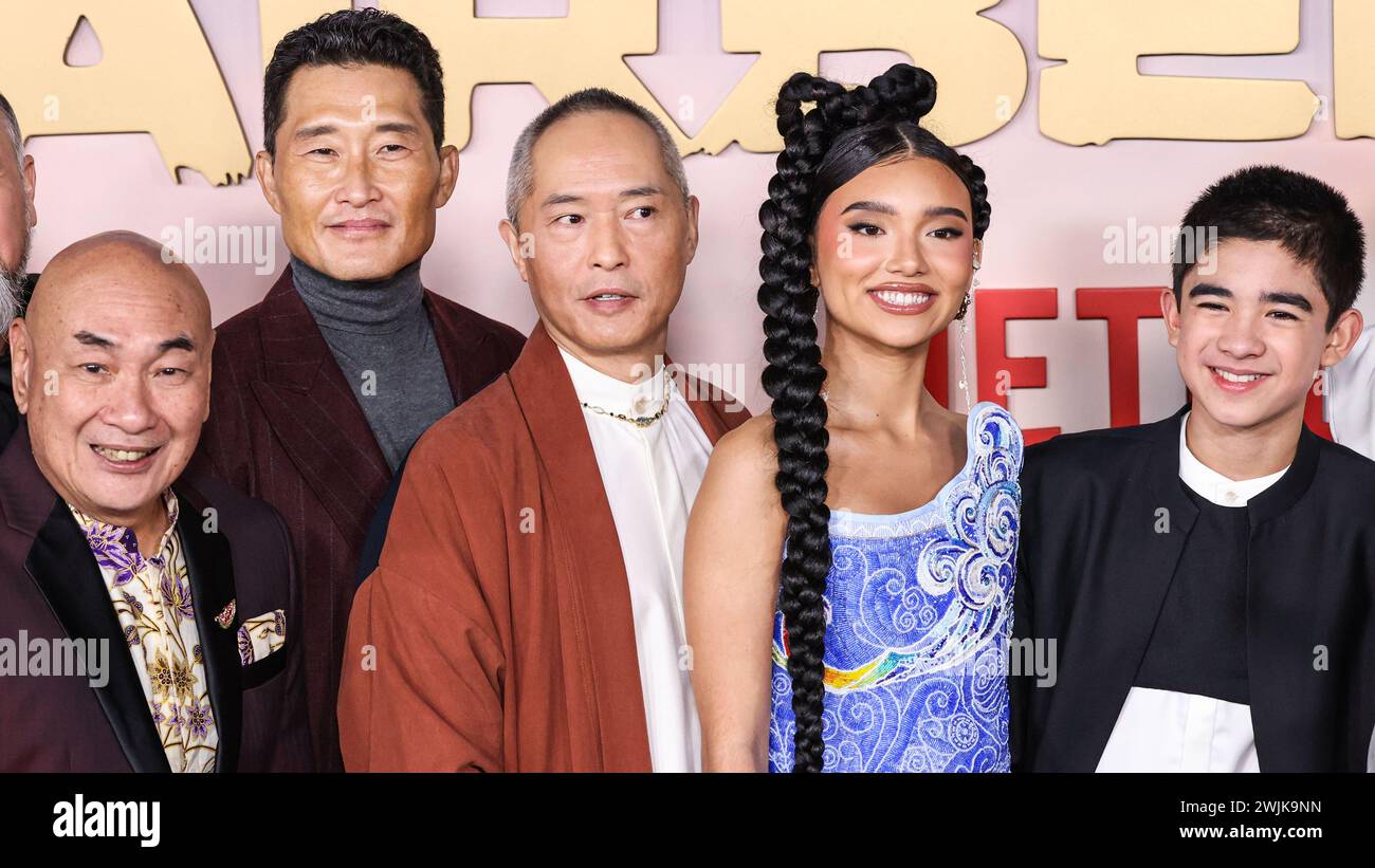 Hollywood, United States. 15th Feb, 2024. HOLLYWOOD, LOS ANGELES, CALIFORNIA, USA - FEBRUARY 15: Lim Kay Siu, Daniel Dae Kim, Ken Leung, Kiawentiio Tarbell and Gordon Cormier arrive at the World Premiere Of Netflix's 'Avatar: The Last Airbender' Season 1 held at The Egyptian Theatre Hollywood on February 15, 2024 in Hollywood, Los Angeles, California, United States. (Photo by Xavier Collin/Image Press Agency) Credit: Image Press Agency/Alamy Live News Stock Photo