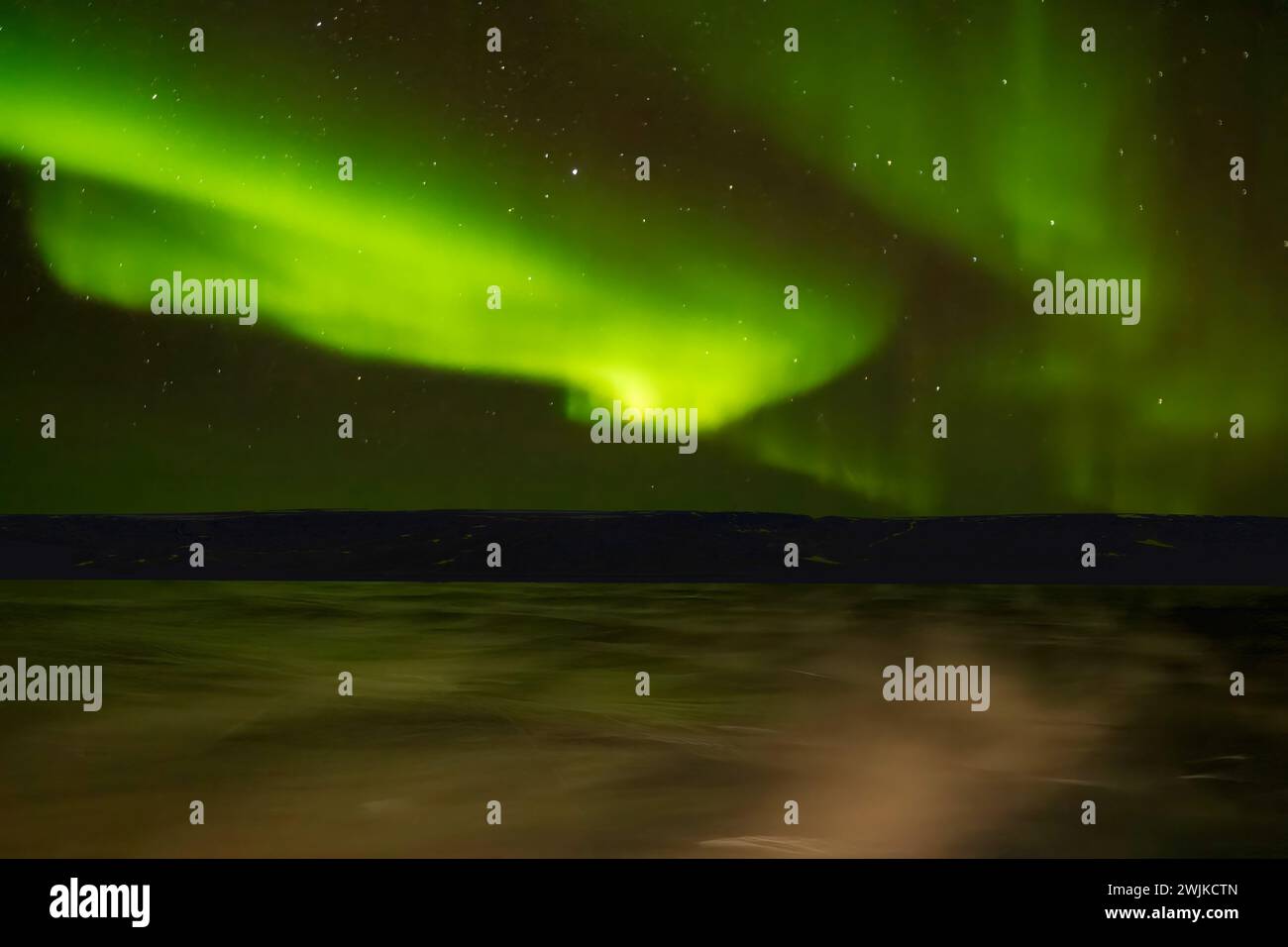 Aurora Borealis near Berlevag, Norway Stock Photo