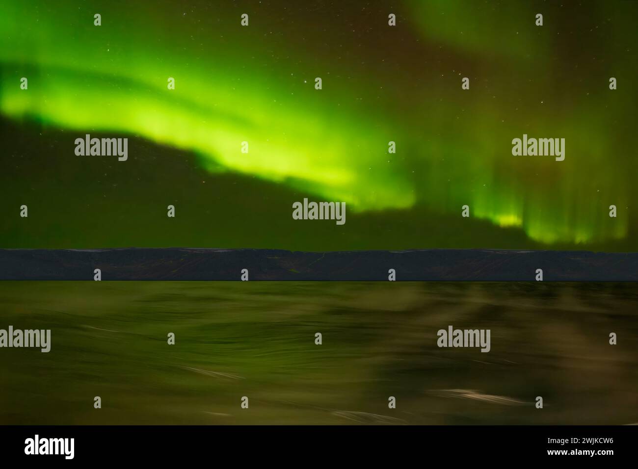 Aurora Borealis near Berlevag, Norway Stock Photo