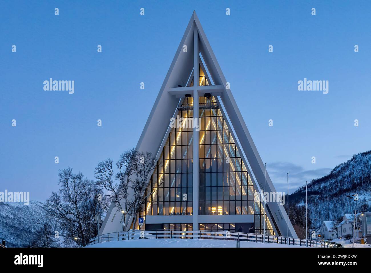 The Arctic Cathedral at Tromso, Norway Stock Photo
