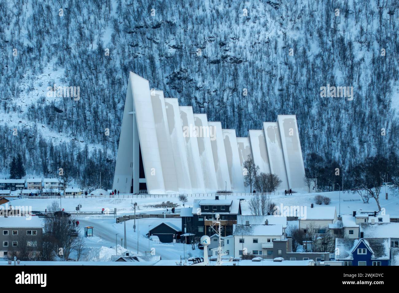 The Arctic Cathedral at Tromso, Norway Stock Photo