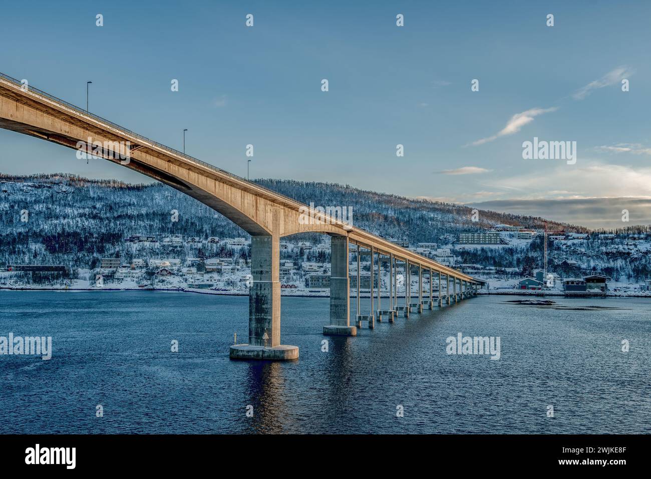 Bridge at Finnsnes, Norway Stock Photo