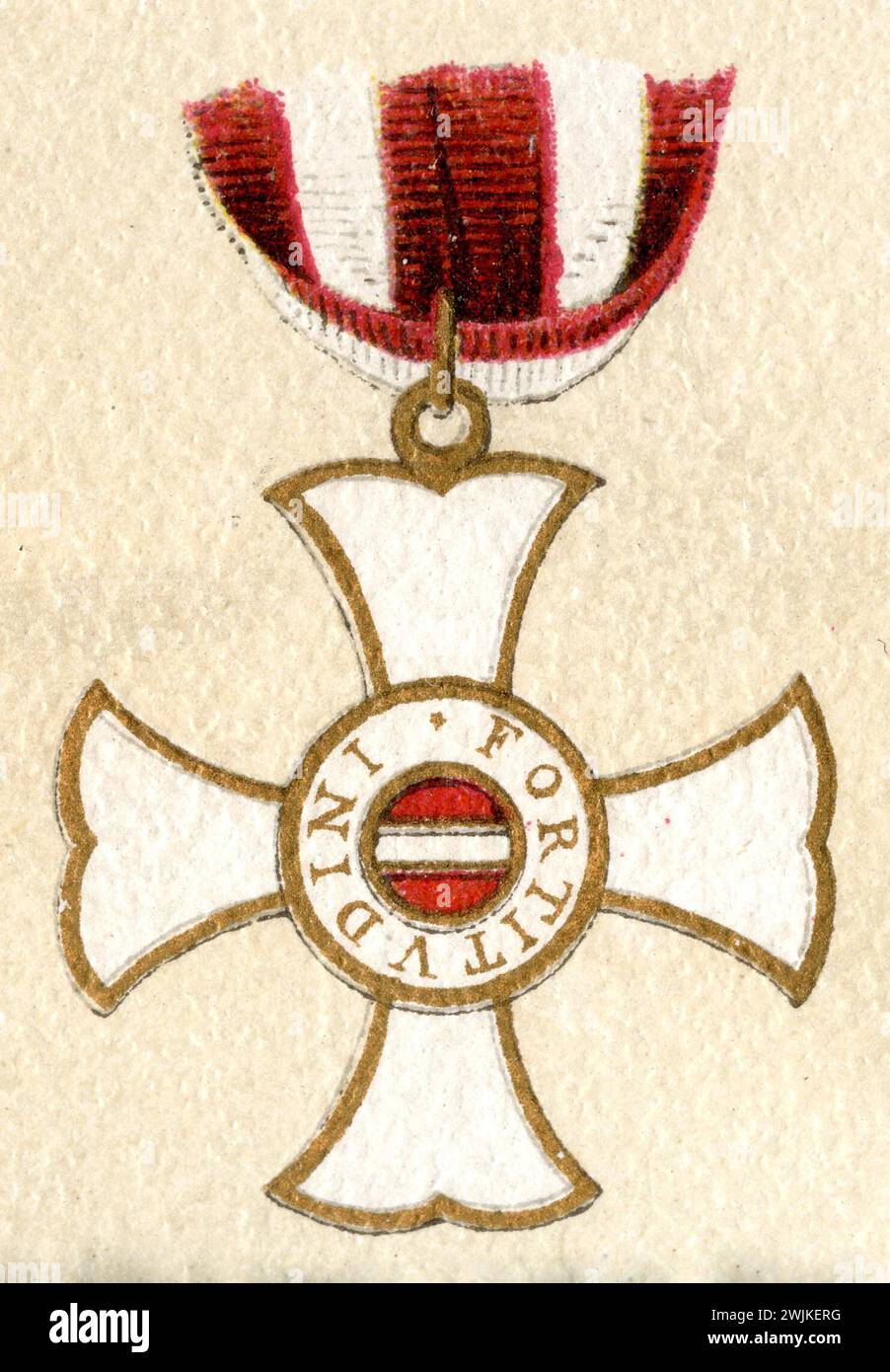 Military Order of Maria Theresa. Austria ,  (encyclopedia, 1888), Miltär-Maria Theresia-Orden. Österreich Stock Photo