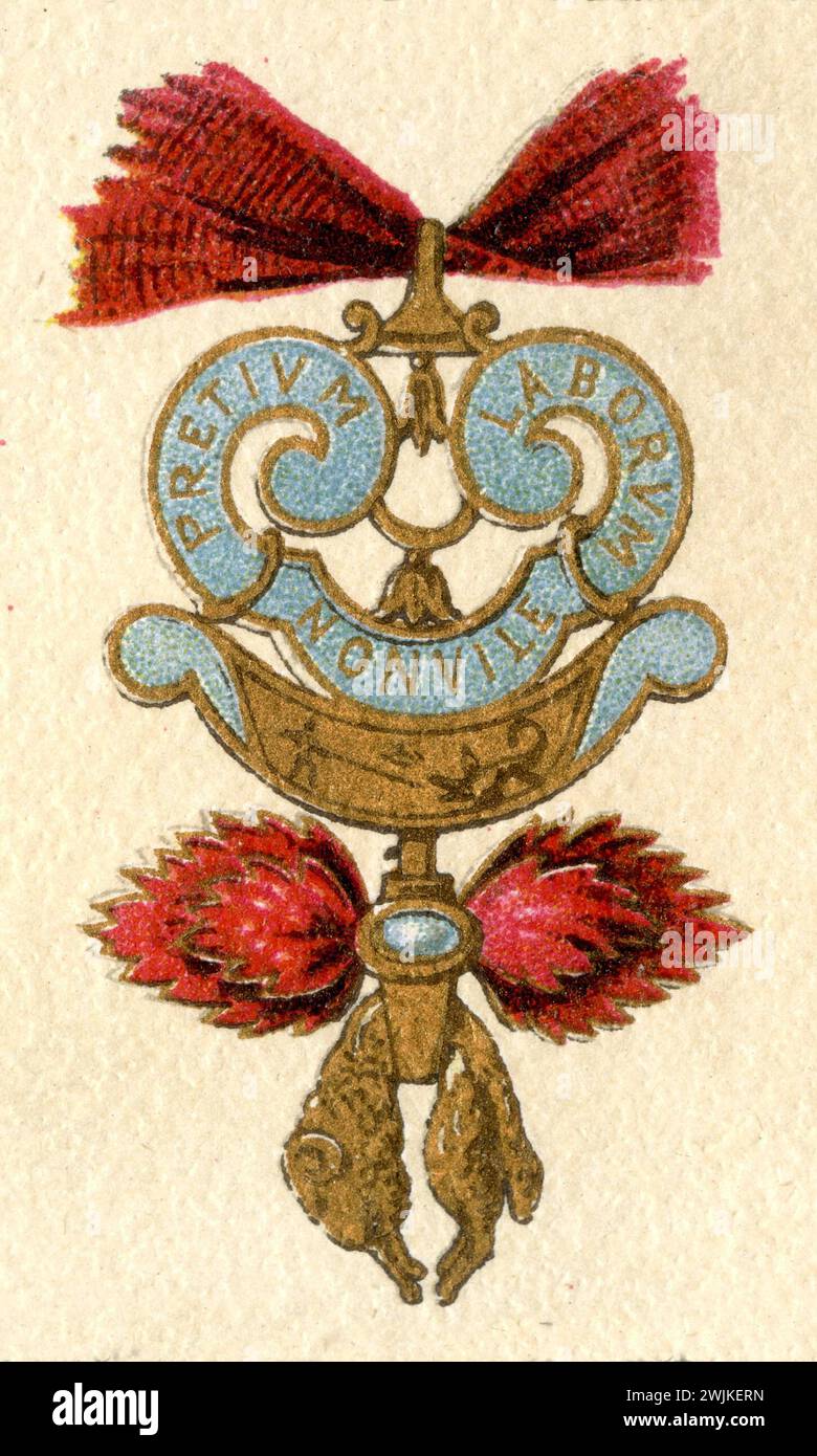 Order of the Golden Fleece, Austria ,  (encyclopedia, 1888), Ritterorden vom Goldenen Vlies, Österreich Stock Photo
