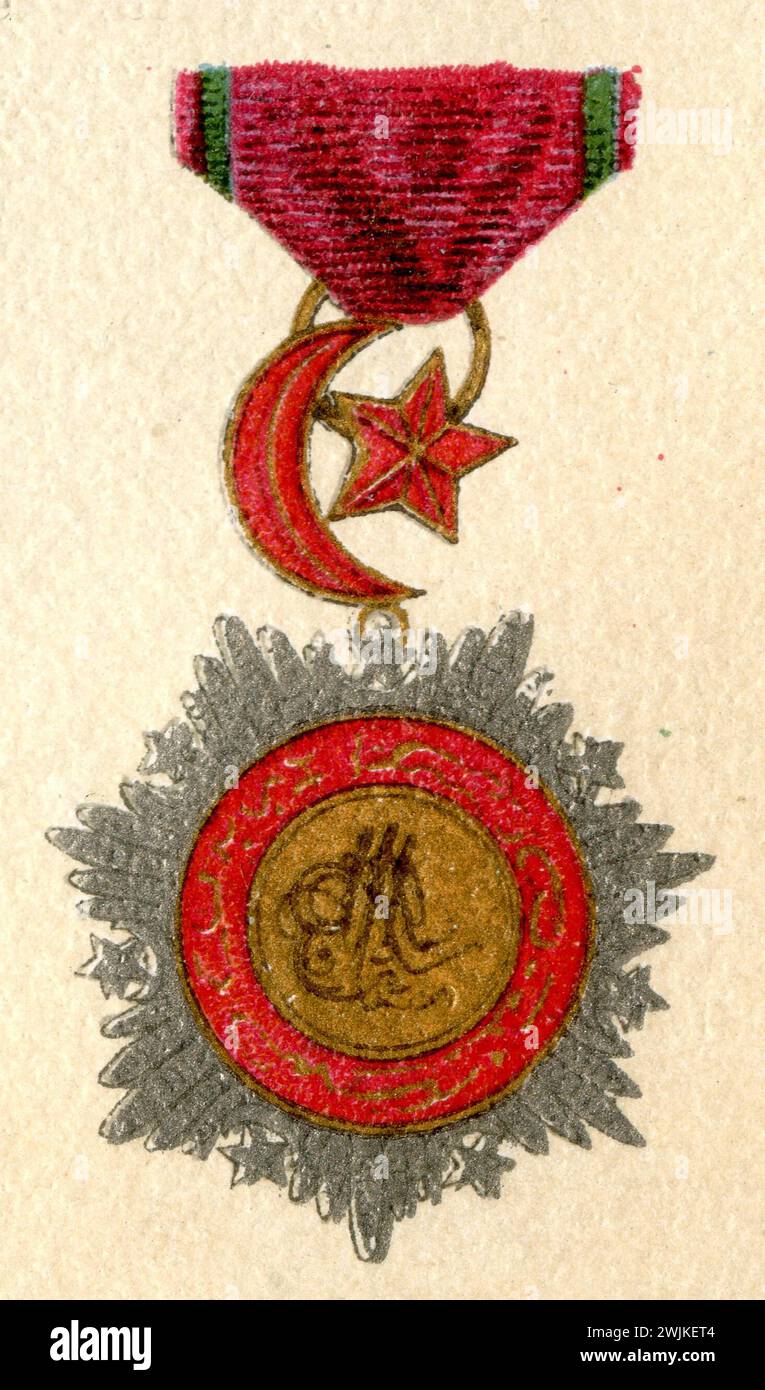 Order of the Medjidié, Turkey ,  (encyclopedia, 1888), Medschidié-Orden, Türkei Stock Photo