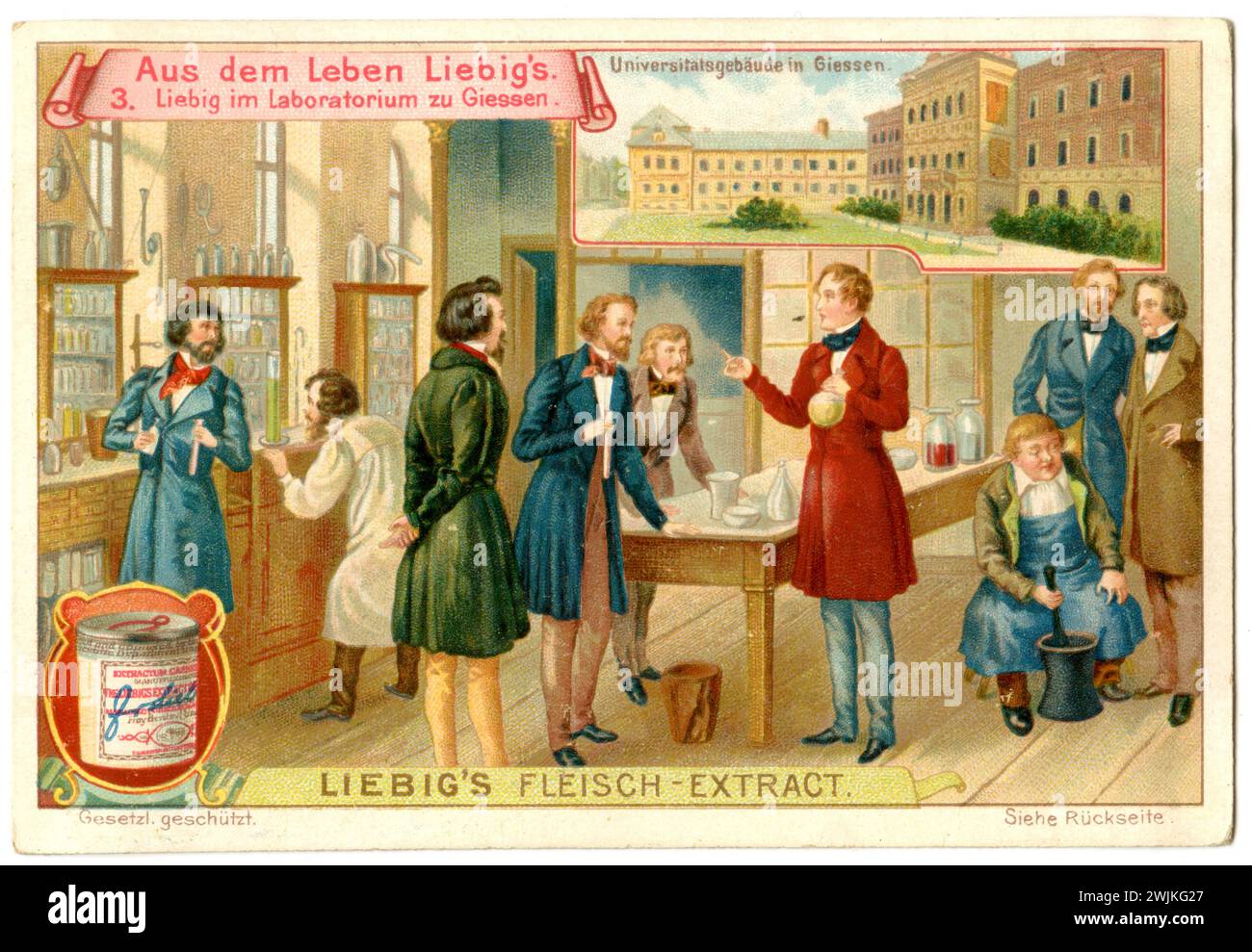 Justus von Liebig (1803-1873), German chemist ,  (, ), Justus von Liebig (1803-1873), deutscher Chemiker, Liebig im Labor in Gießen Stock Photo