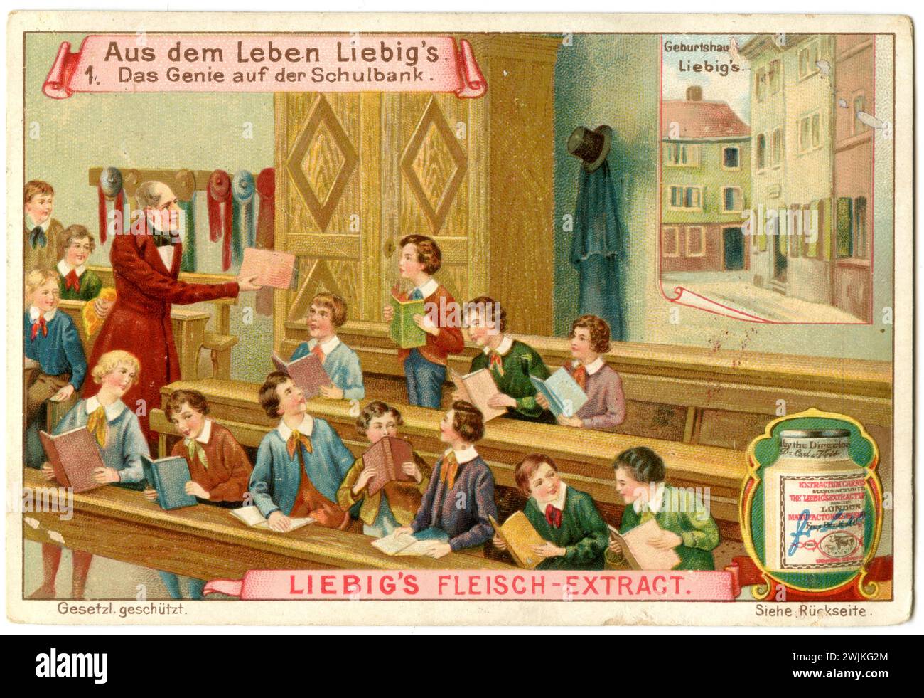 Justus von Liebig (1803-1873), German chemist ,  (, ), Justus von Liebig (1803-1873), deutscher Chemiker, als Schüler: 'Das Genie auf der Schulbank' Stock Photo