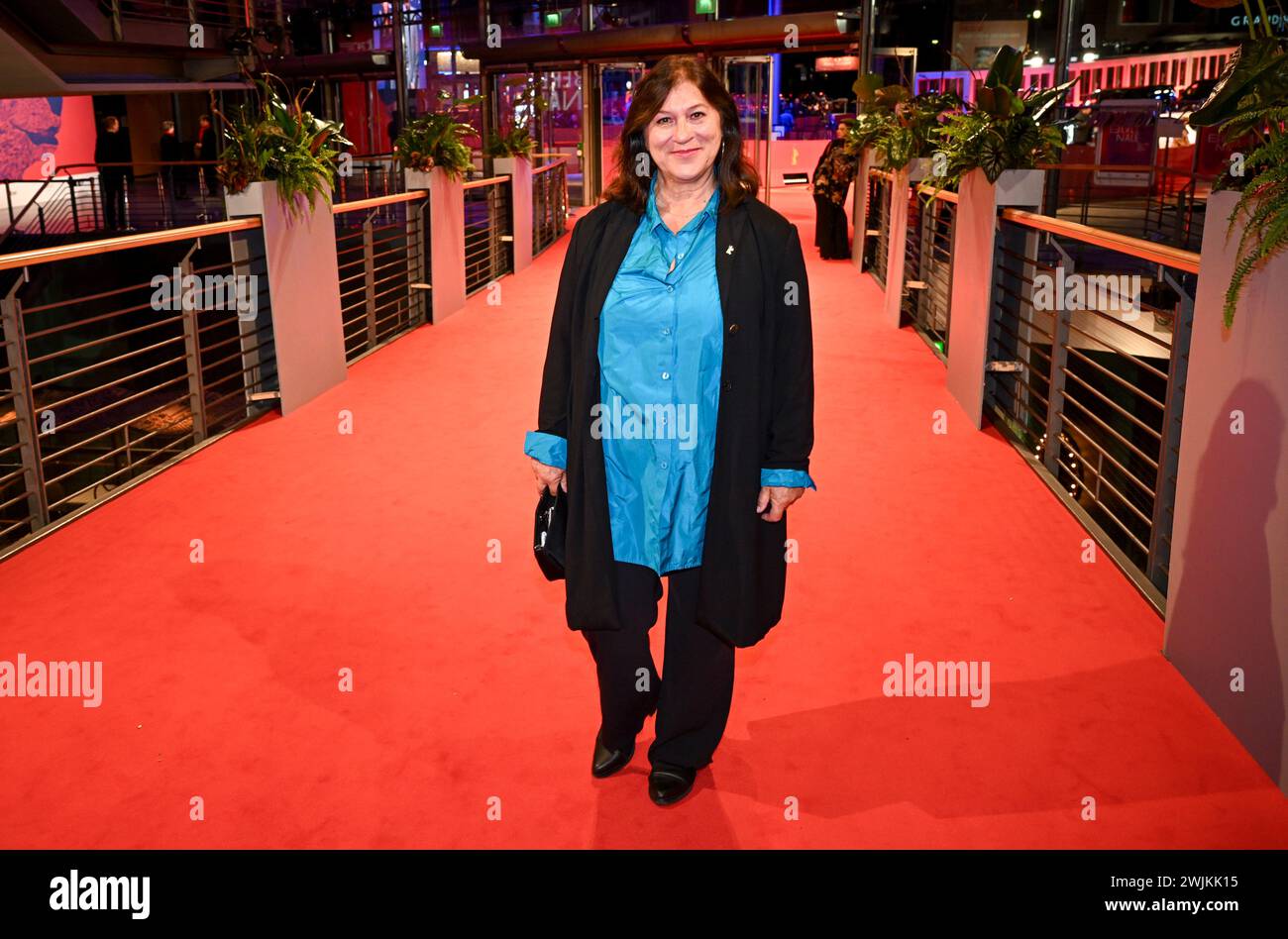 Berlin, Germany. 15th Feb, 2024. Actress Eva Mattes at the party on the opening night of the Berlinale. The 74th Berlin International Film Festival will take place from February 15 - 25, 2024. Credit: Jens Kalaene/dpa/Alamy Live News Stock Photo
