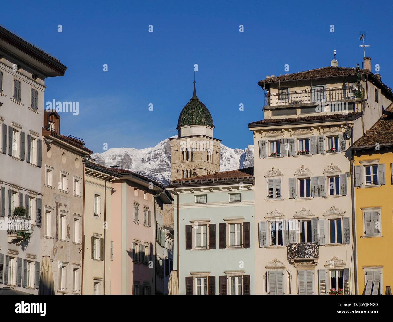 The Church Of Santa Maria Maggiore Trento Italy View From Dome Place the-church-of-santa-maria-maggiore-trento-italy-view-from-dome-place