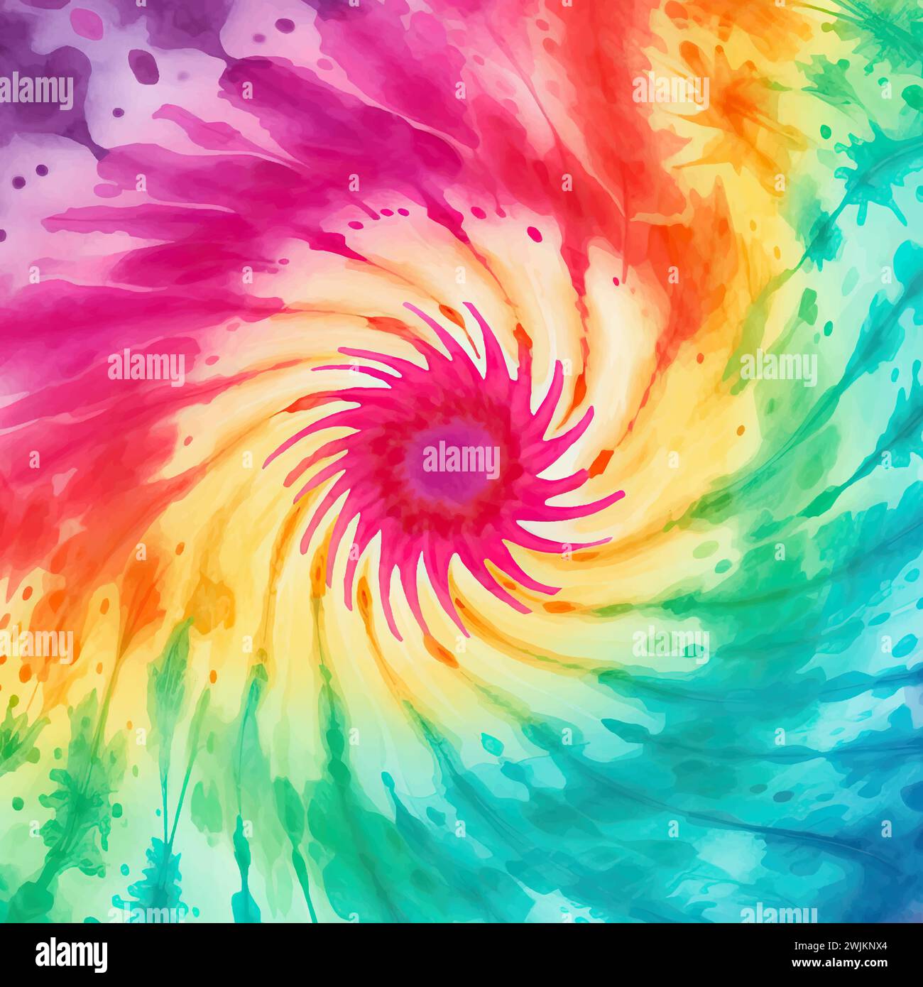 Abstract rainbow coloured tie dye pattern Vector Image