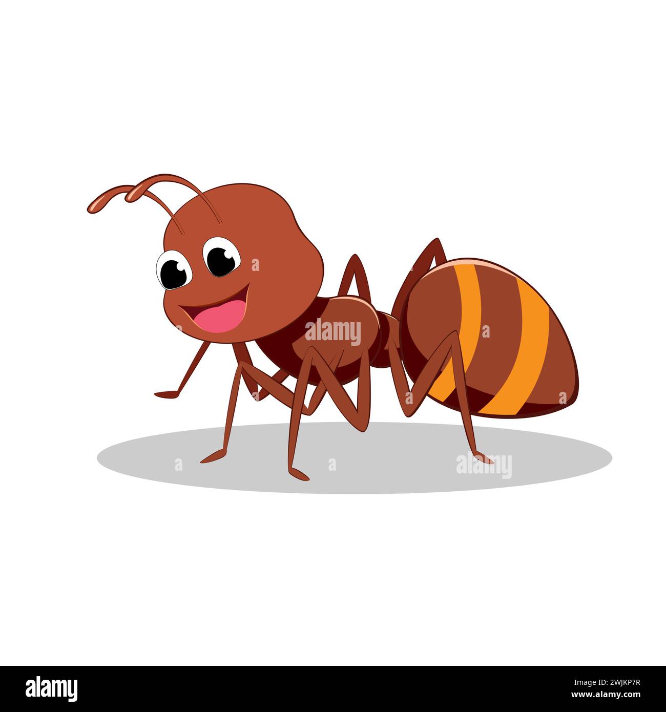 art illustration symbol mascot animal icon design nature concept insect of ant Stock Vector