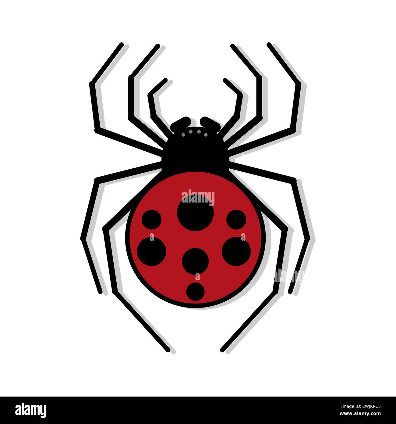 art illustration symbol macot animal icon design nature concept insect of spider Stock Vector
