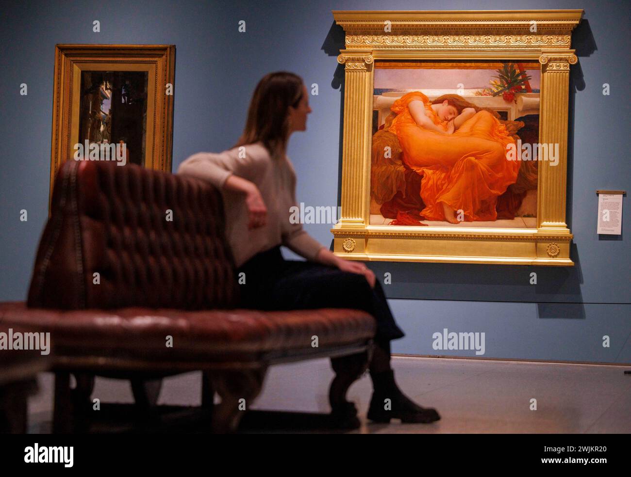 London uk 16th feb 2024 flaming june at the royal academy of arts