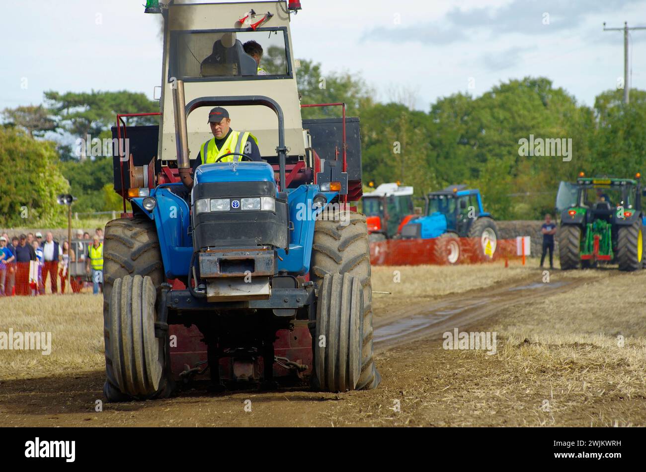 Tractor Pull, Competition, St George, Conwy, North Wales United Kingdom, Stock Photo