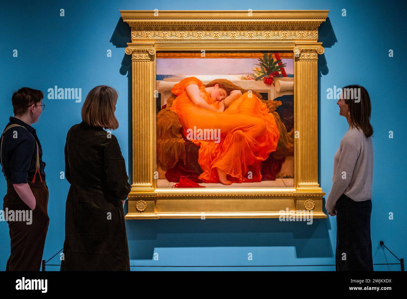 London uk 16 feb 2024 flaming june by frederic lord leighton pra at