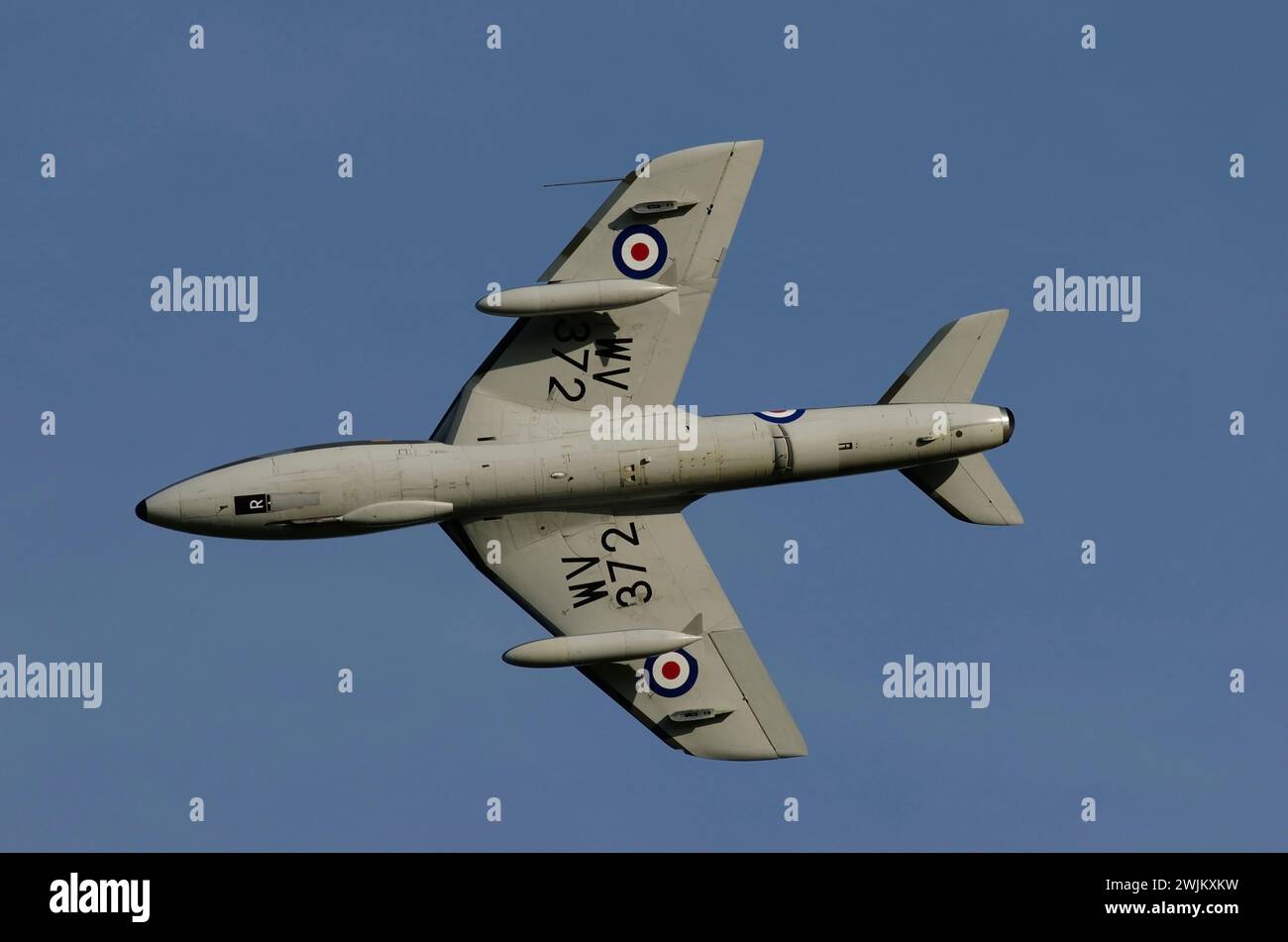 Hawker Hunter, T7, G-BAXFI, WV372, Shoreham, Air Display,  West Sussex, England, United Kingdom, Stock Photo