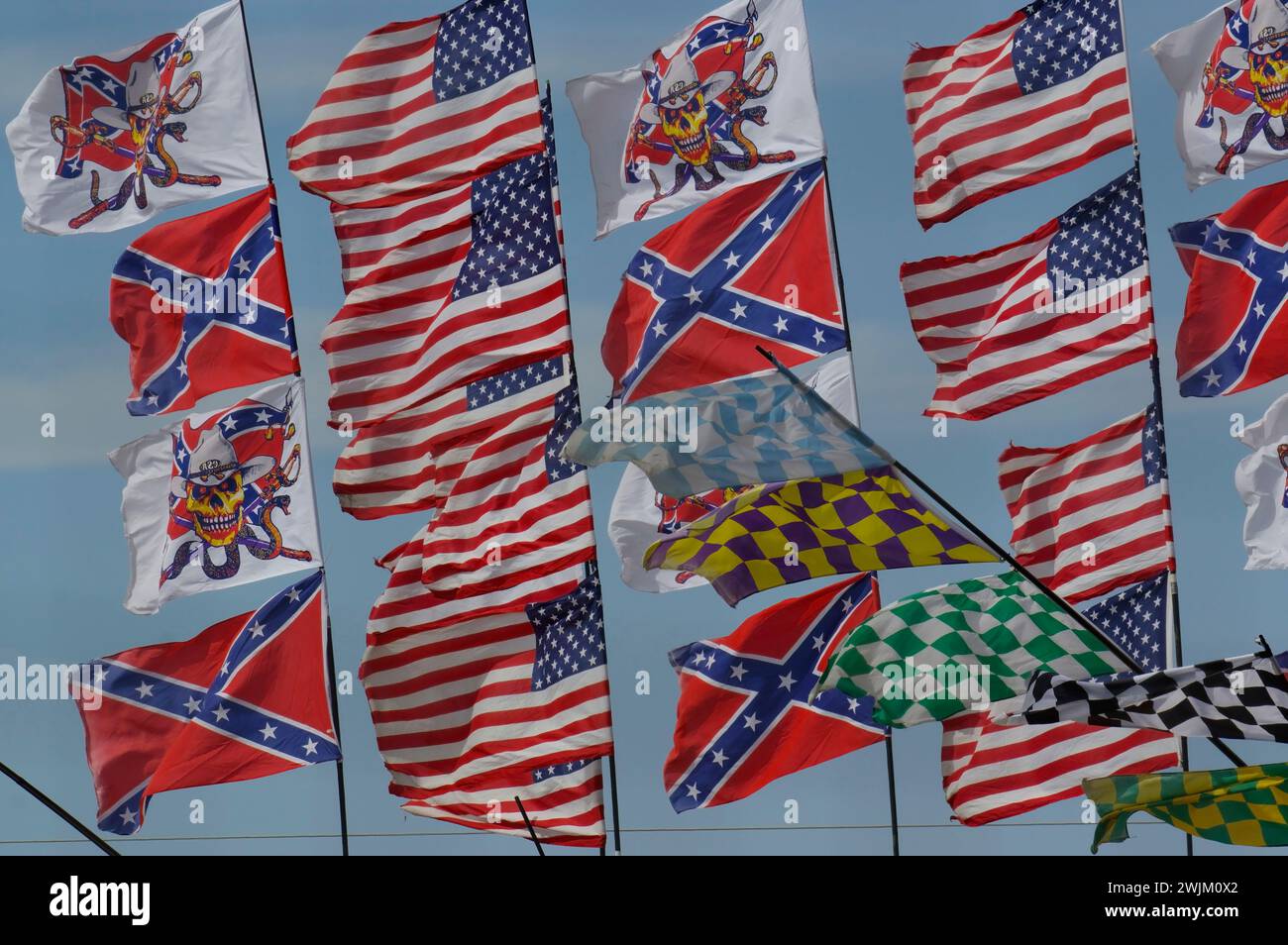 Flags, Banger Racing, Skegness, Lincolnshire, England, United Kingdom ...