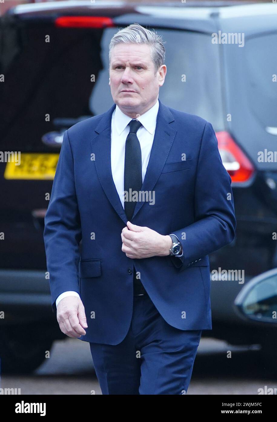 Labour leader Sir Keir Starmer arrives for a Requiem Mass for former ...
