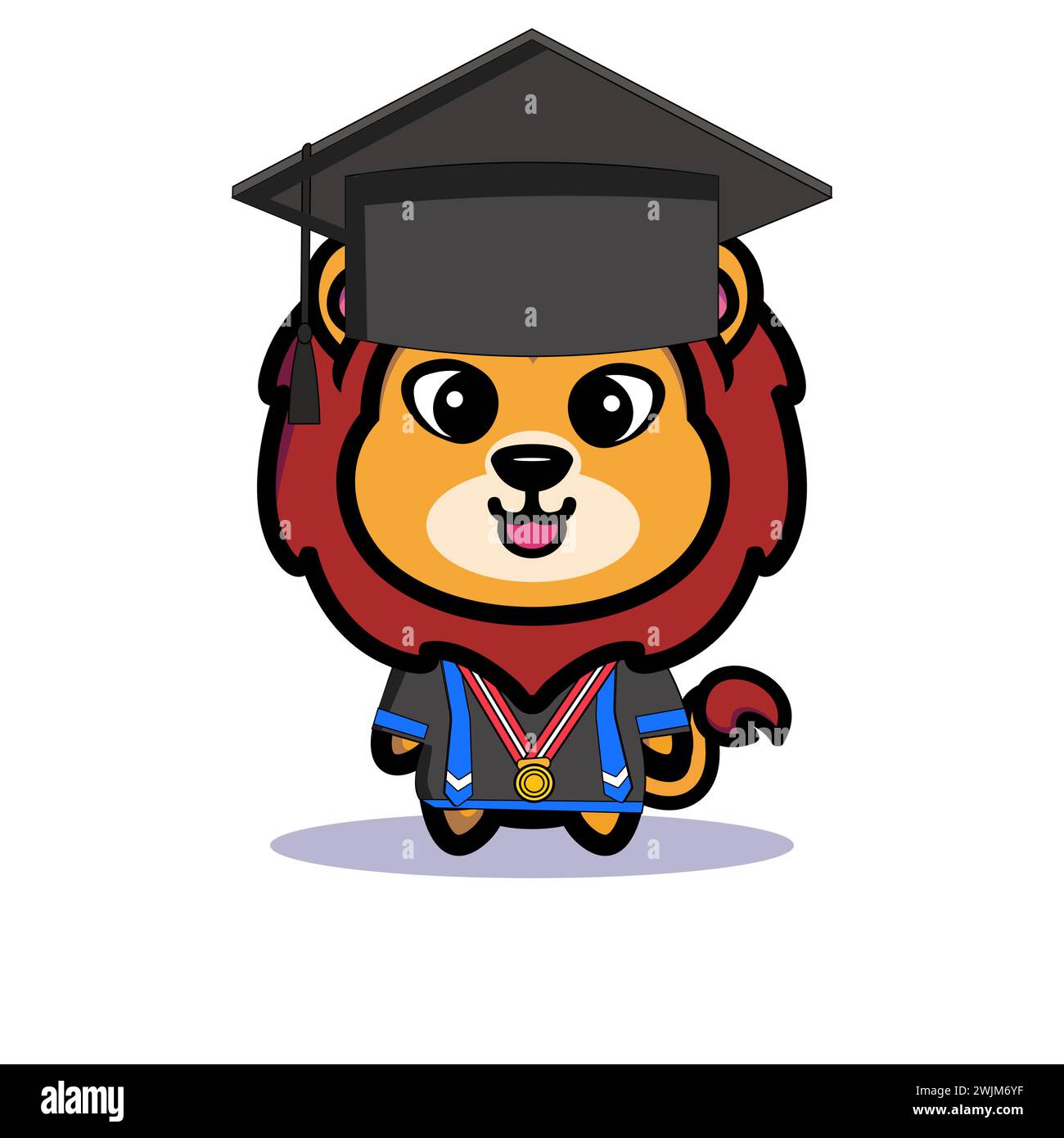 Art illustration symbol mascot character animal design kawaii lion