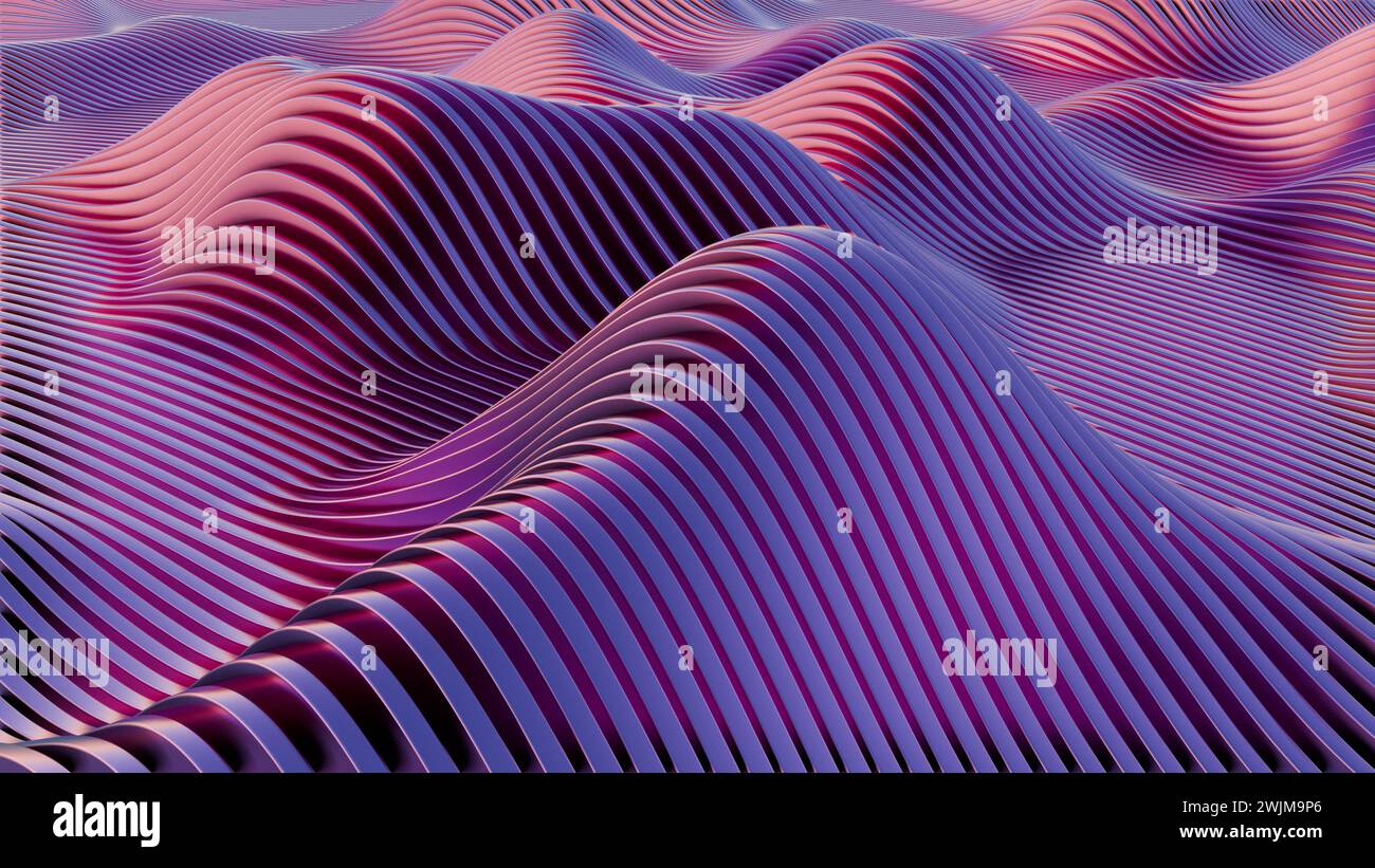 This minimalist design features a retro wave, blending modern ...