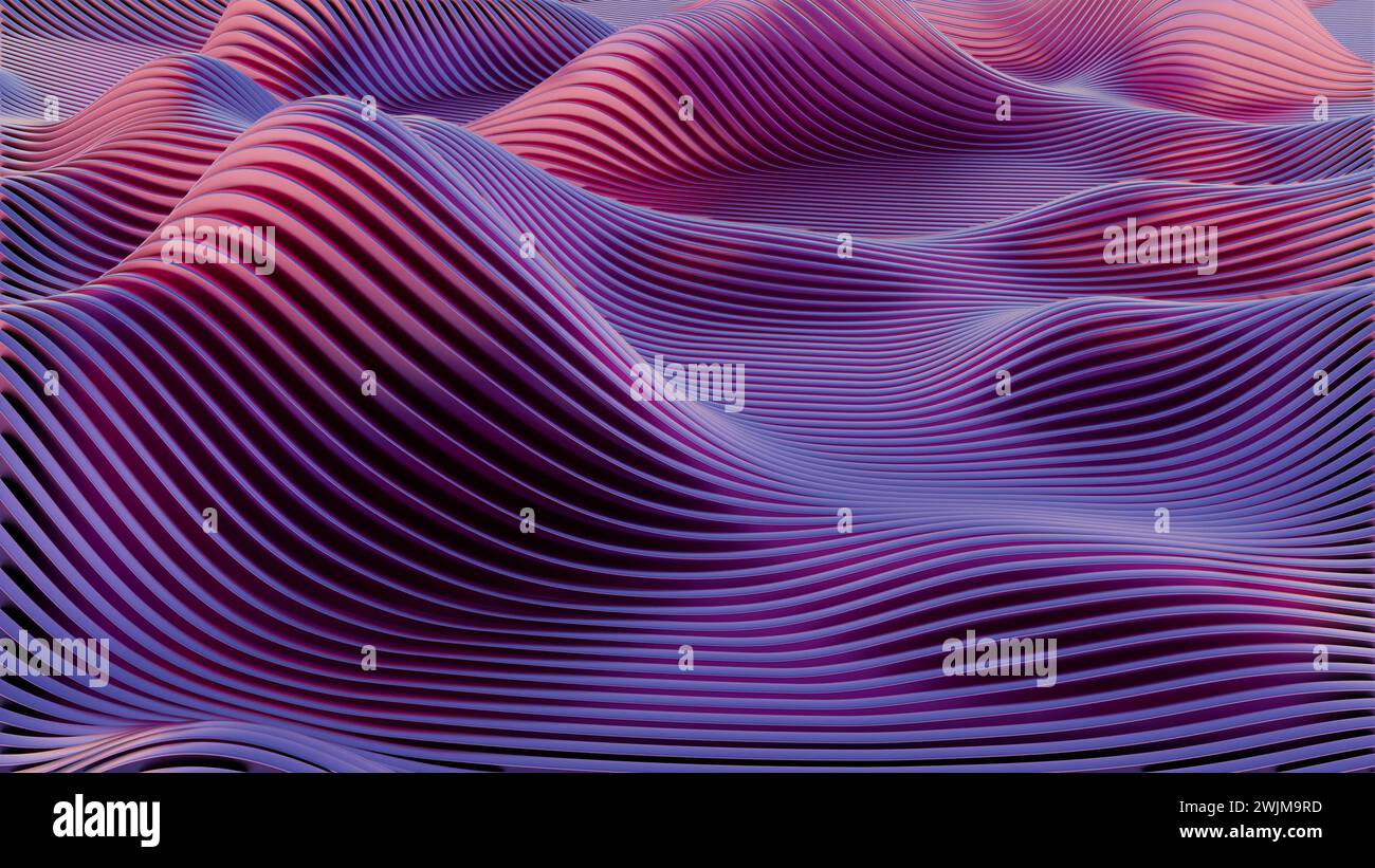 This minimalist design features a retro wave, blending modern ...