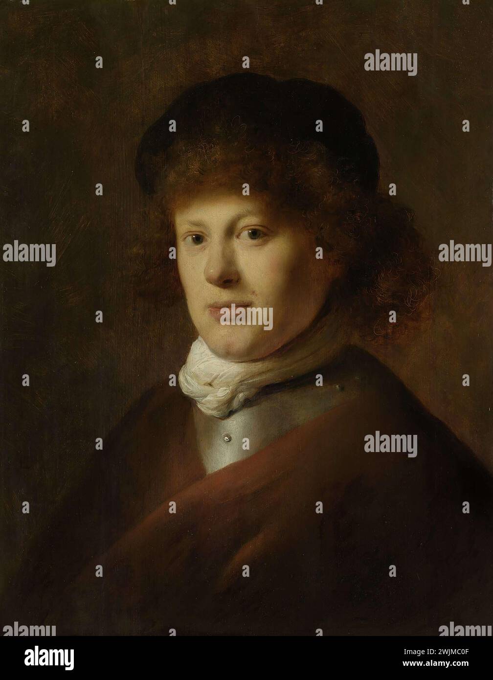 Portrait of Rembrandt van Rijn, Jan Lievens, c. 1628 Stock Photo