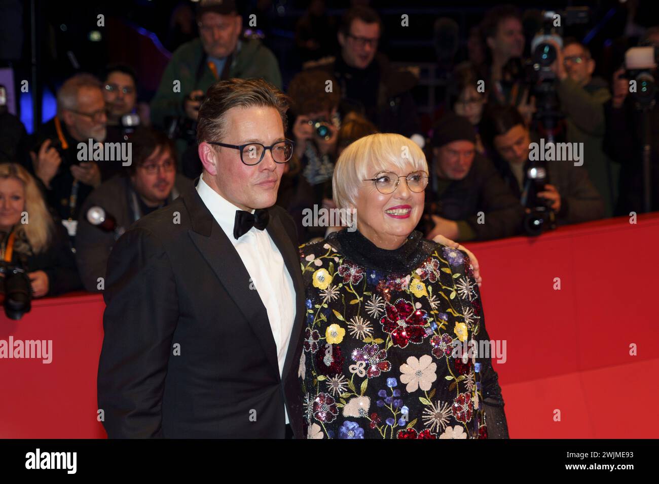 Berlin, Germany. 15th Feb, 2024. Red carpet before the opening gala in Berlinale. (Photo by Beata Siewicz/Pacific Press) Credit: Pacific Press Media Production Corp./Alamy Live News Stock Photo