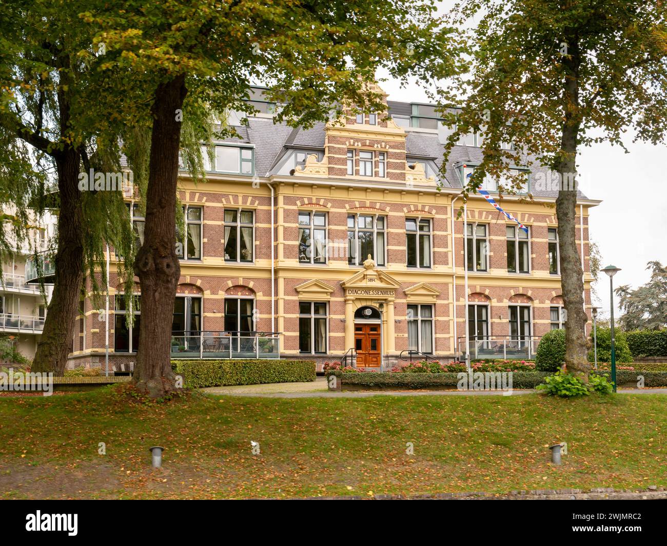 Diakonessenhuis, former hospital building in center of Leeuwarden, Friesland, Netherlands Stock Photo