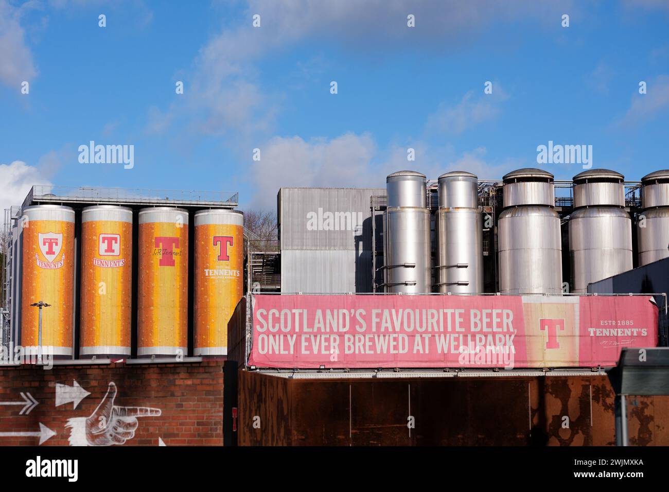 Glasgow Scotland 12th Feb 2024 Tennent's Brewery Wellpark Tennent