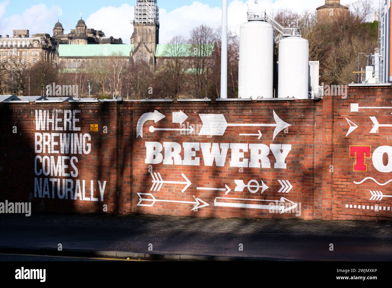 Glasgow Scotland 12th Feb 2024 Tennent's Brewery Wellpark Tennent
