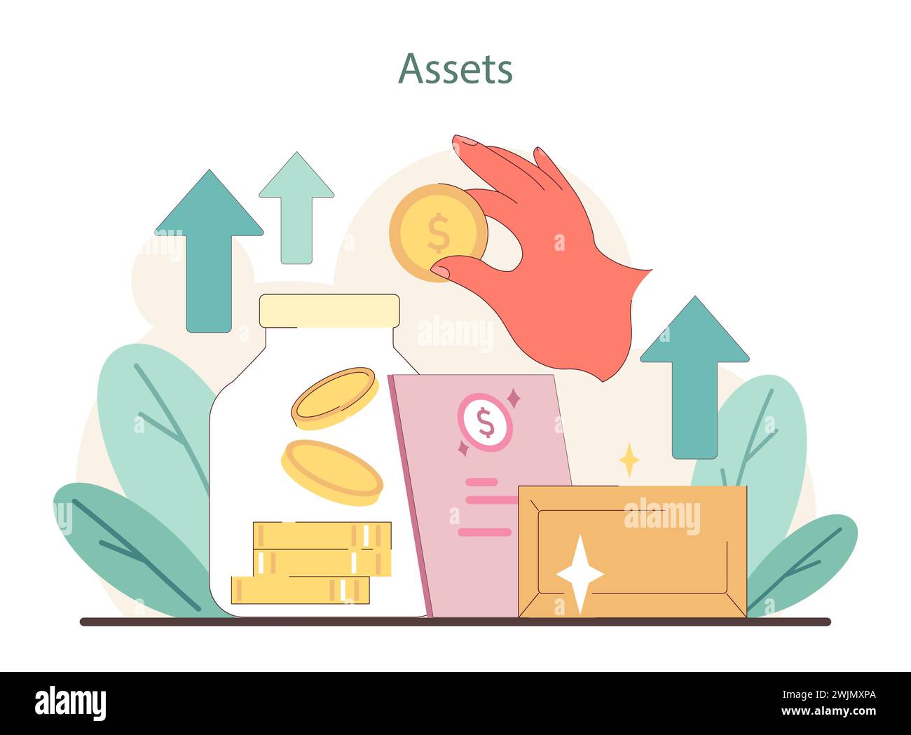 Assets concept. Building financial stability through asset accumulation ...
