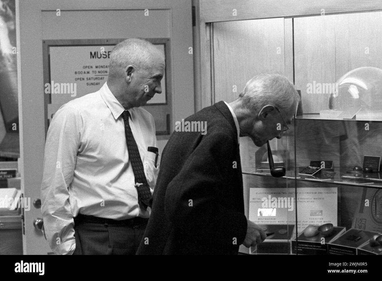 Norris Bradbury and J. Robert Oppenheimer visiting Los Alamos National