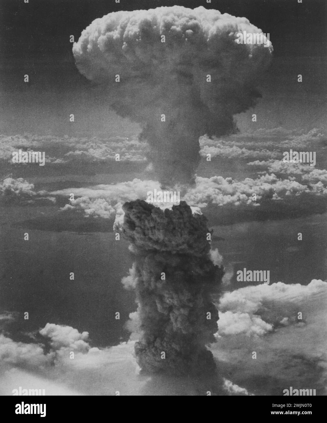Nagasaki, Japan under atomic bomb attack - U.S. Army photo Stock Photo