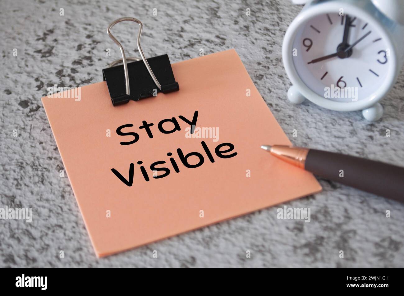 Stay visible on sticky notes. Business concept Stock Photo Alamy