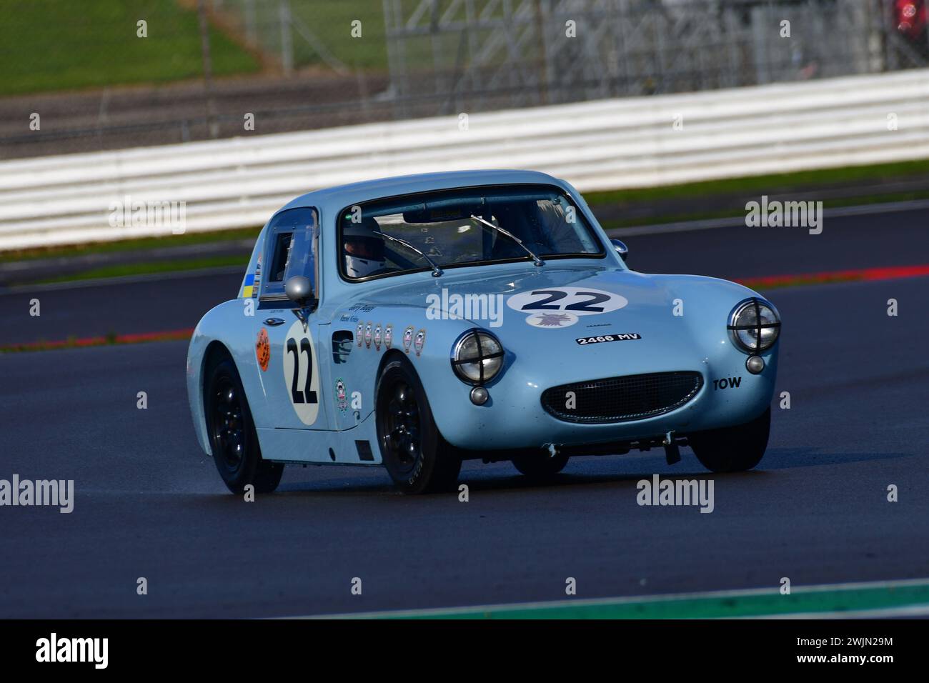 Rachel Kirkby, Austin Healey Sebring Sprite, An event featuring two distinct grids, HRDC Dunlop Allstars for pre-1966 Sports, GT and Touring Cars. The Stock Photo