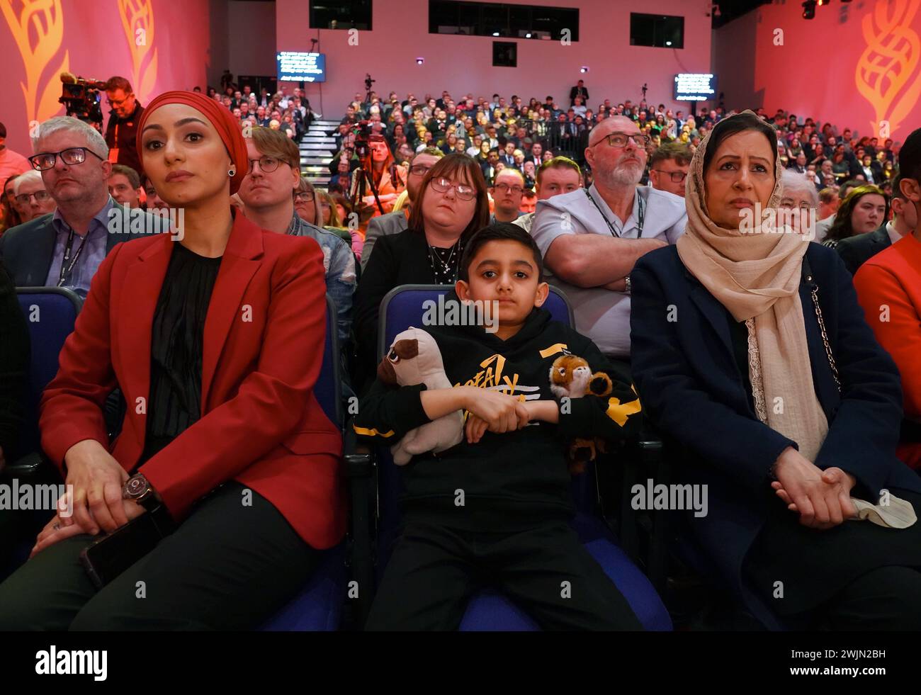 Furheen Sarwar the wife of Scottish Labour leader Anas alongside son ...
