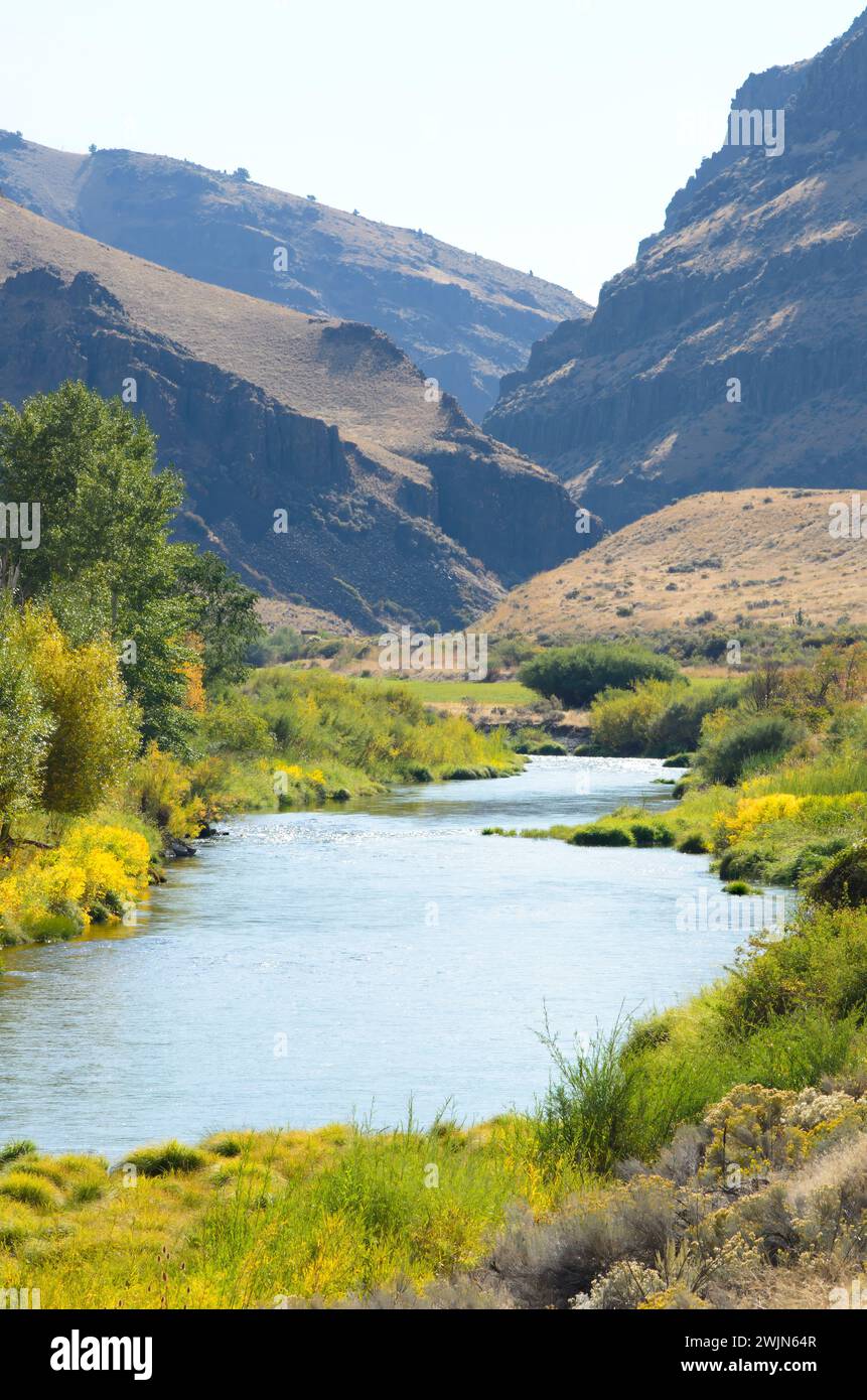 John Day River, John Day Fossil Beds National Monument, Oregon. Stock Photo