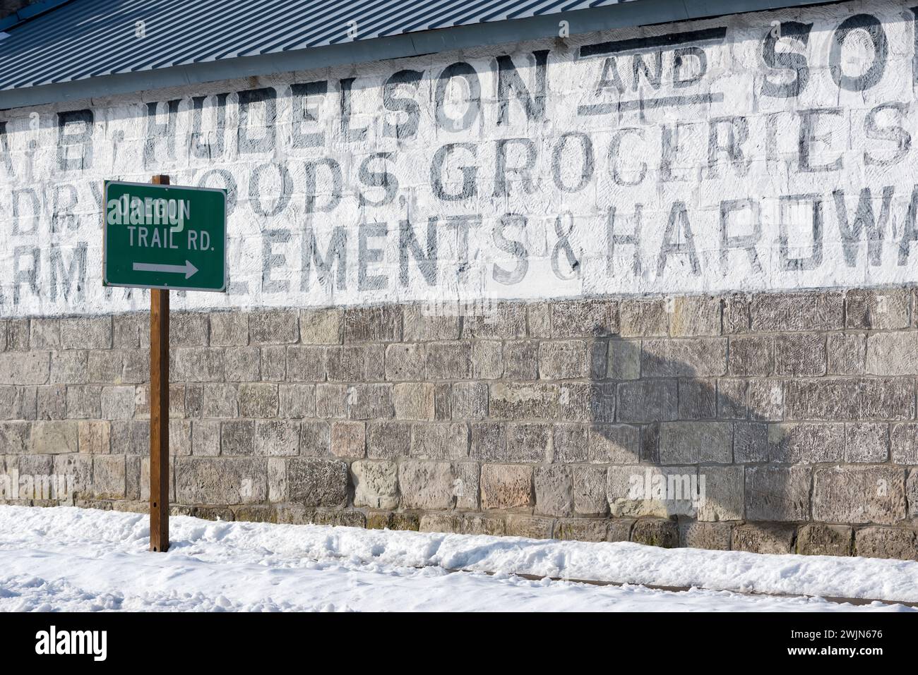 Historic building in North Powder, Oregon Stock Photo Alamy