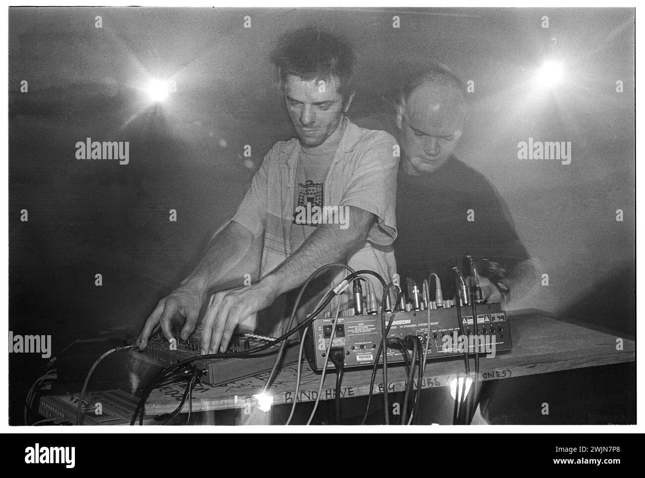 AUDIO AIR STRIKE, WELSH CLUB, 1996: Welsh DJ and techno band Audio Air Strike – real name Richard Hawkins – photographed at Clwb Ifor Back in Cardiff in January 1996. Photo: Rob Watkins. Stock Photo