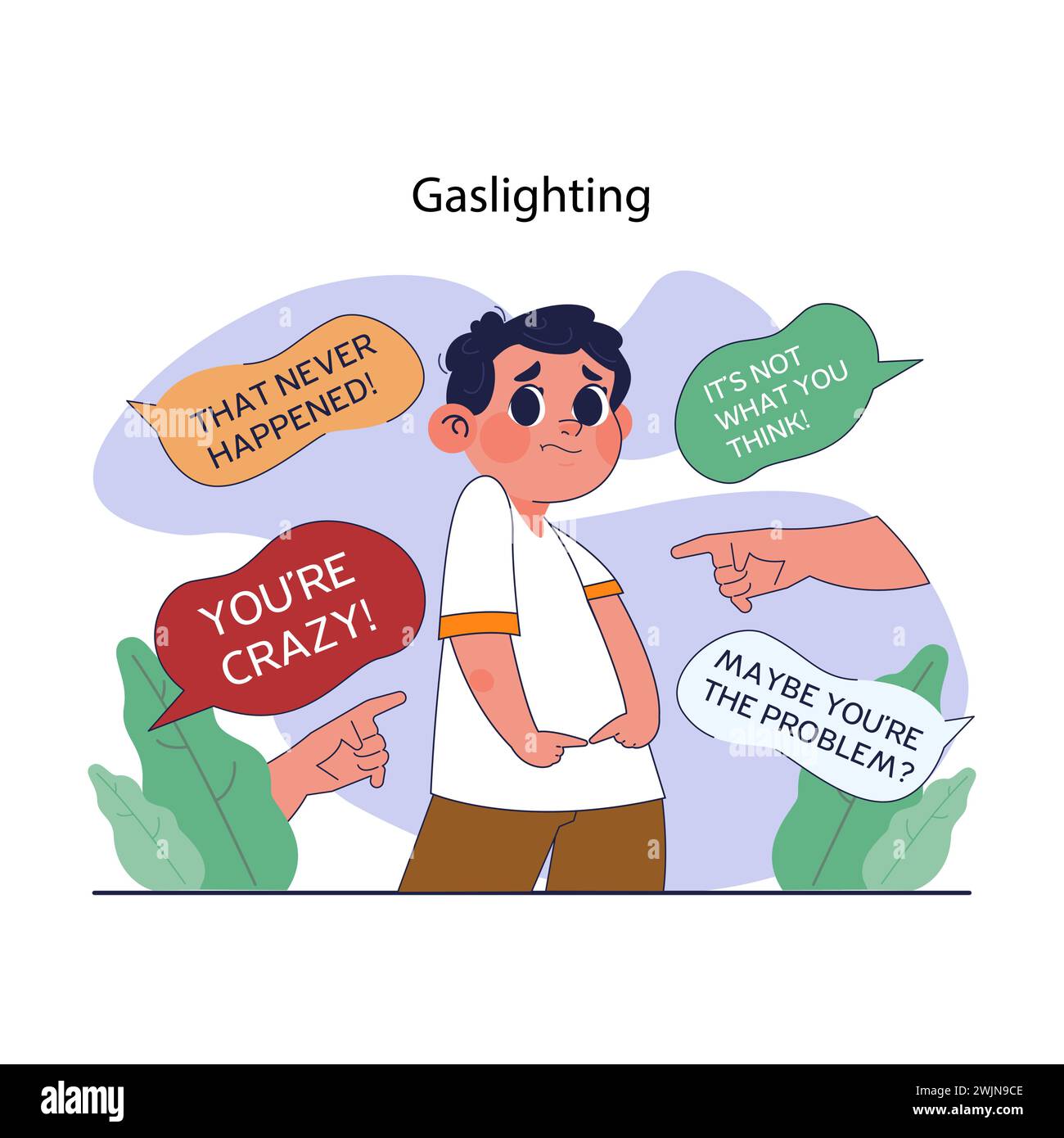 Gaslighting concept. Psychological manipulation method, and cognitive