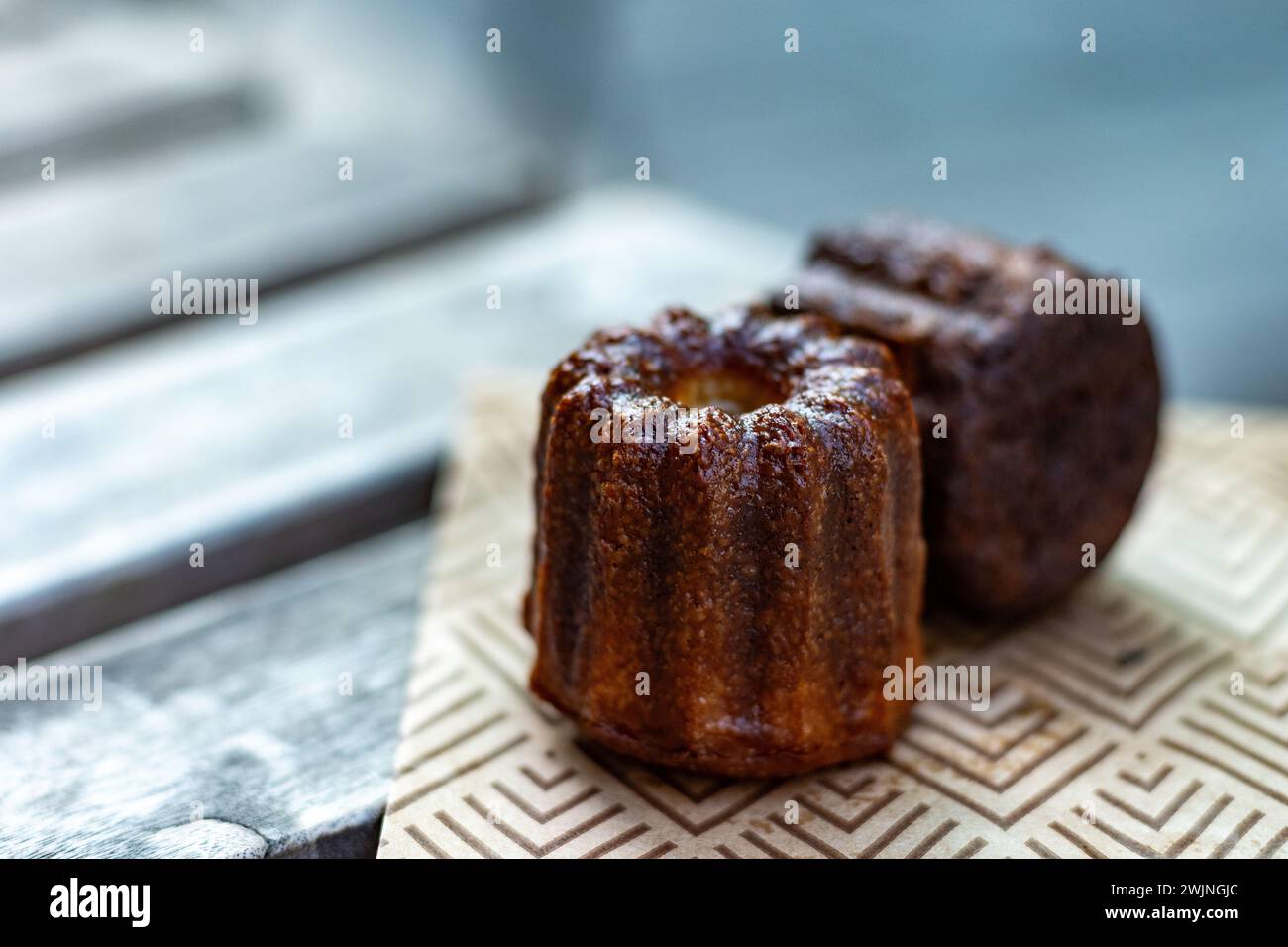 Canele, French pastry flavored with rum and vanilla, soft and tender ...
