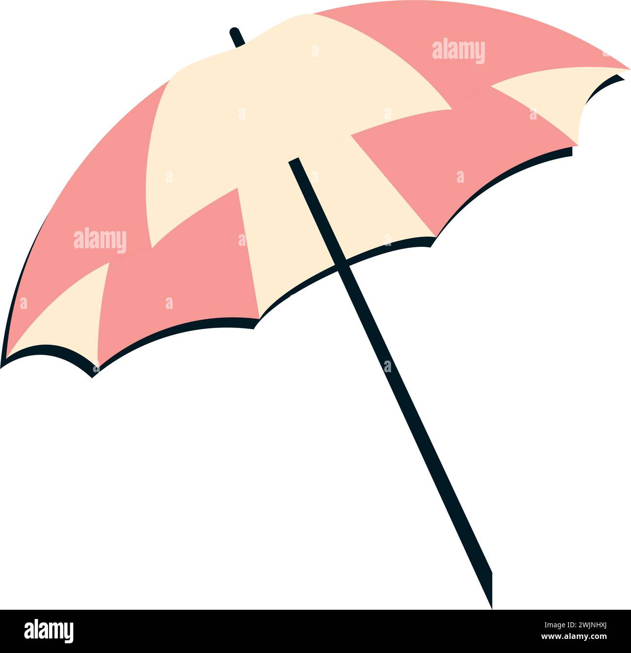 Isolated colored summer beach umbrella icon Vector Stock Vector Image ...