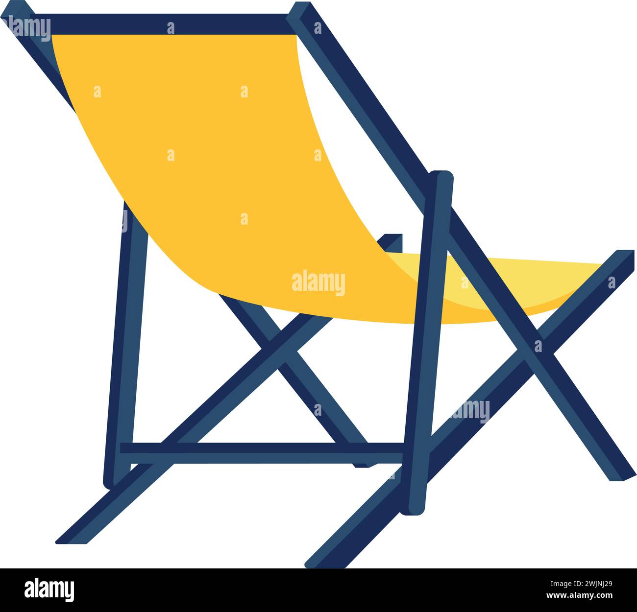 Sun chair on a beach Stock Vector Images - Alamy