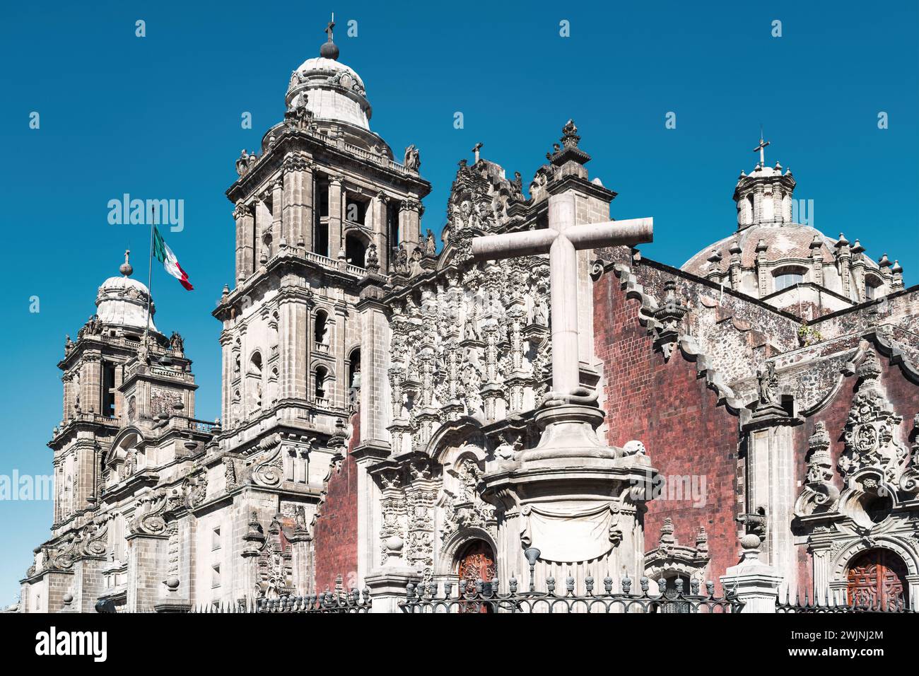 Metropolitan Cathedral in Mexico City, Mexico. Stock Photo