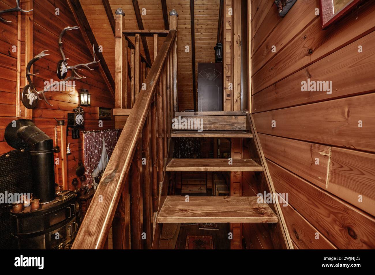 View stairs made wooden hi-res stock photography and images - Alamy