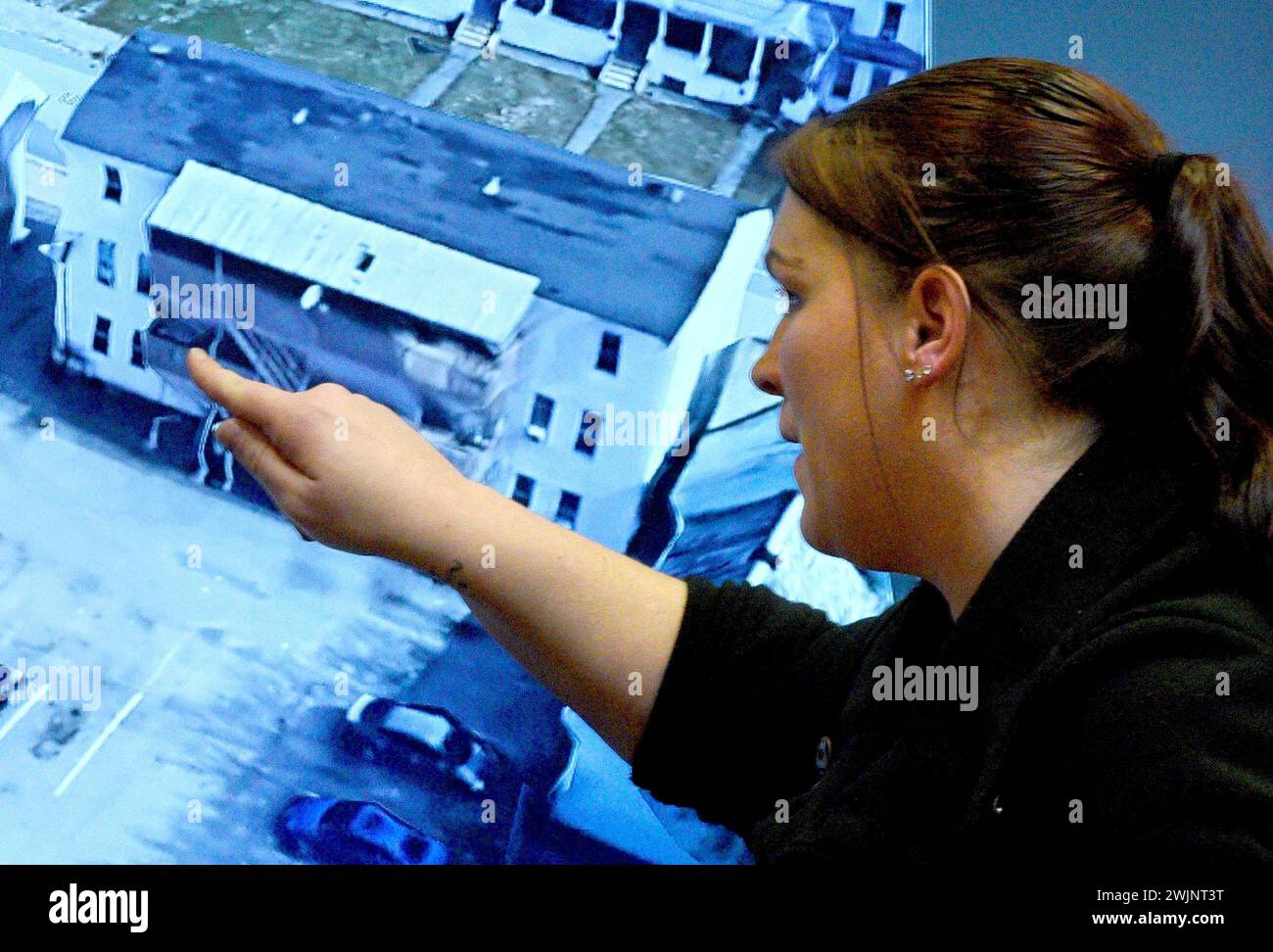 Tarah Hilbert, the property manager at 644 Union Street in Manchester