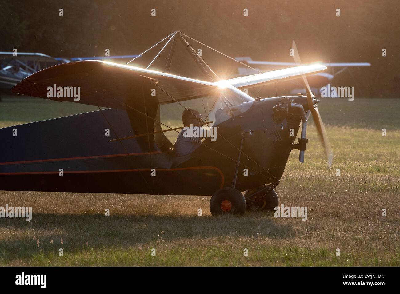 Aeronca C3 , Brodhead Pietenpol Fly in Stock Photo