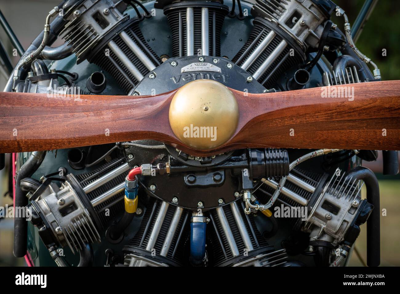 Verner engine on Hatz, Brodhead Pietenpol Fly in Stock Photo - Alamy